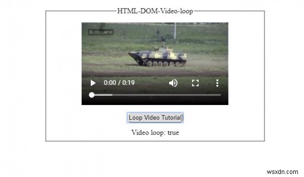 คุณสมบัติลูปวิดีโอ HTML DOM 