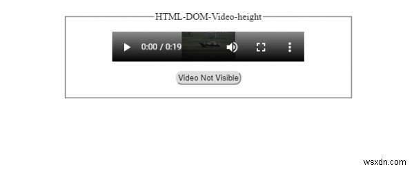 คุณสมบัติความสูงของวิดีโอ HTML DOM 