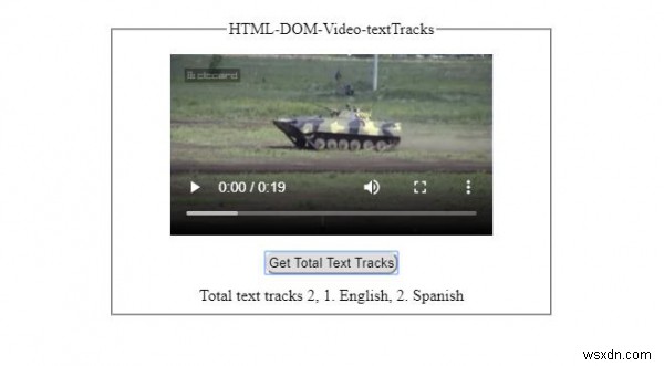 HTML DOM วิดีโอ textTracks คุณสมบัติ 