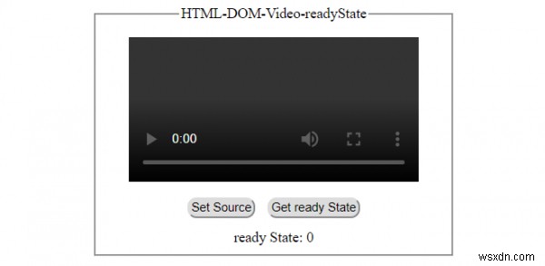 HTML DOM วิดีโอ readyState คุณสมบัติ 