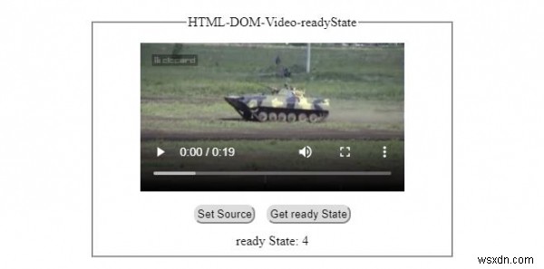 HTML DOM วิดีโอ readyState คุณสมบัติ 