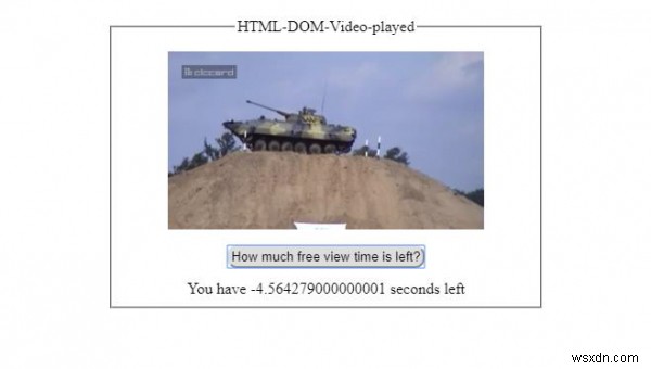 HTML DOM เล่นวิดีโอคุณสมบัติ 