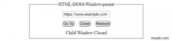 คุณสมบัติหลักของหน้าต่าง HTML DOM 