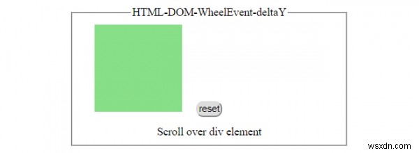 HTML DOM WheelEvent deltaY คุณสมบัติ 