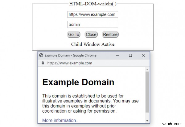 HTML DOM writeln() วิธีการ 