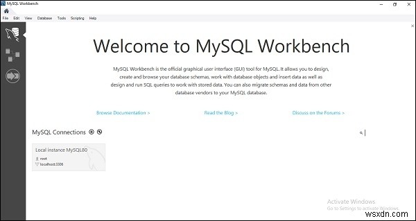 สร้างฐานข้อมูลใหม่ด้วย MySQL Workbench? 