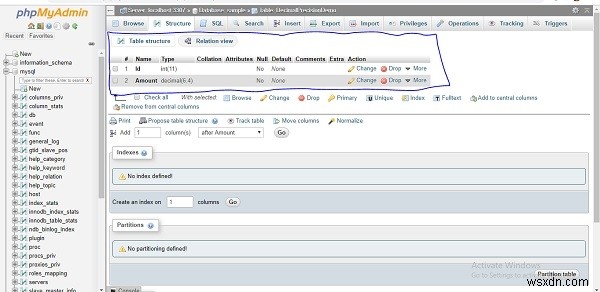 จะระบุ Decimal Precision และขนาดตัวเลขในฐานข้อมูล MySQL โดยใช้ PHPMyAdmin ได้อย่างไร 