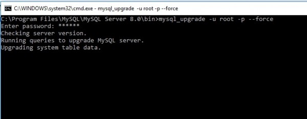 จะอัพเกรดเซิร์ฟเวอร์ MySQL จากบรรทัดคำสั่งได้อย่างไร 