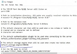 ฉันจะติดตั้งหรือเปิดใช้งาน innoDB ใน MySQL ได้อย่างไร 