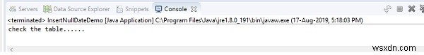 วิธีที่หรูหรากว่าในการแทรก java.sql.Date เปล่าในฐานข้อมูล MySQL? 