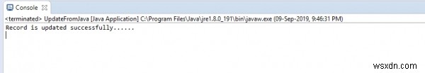 อัปเดตตาราง MySQL ด้วย Java MySQL 