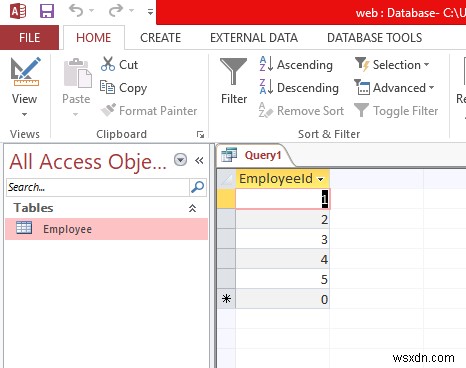 จะจำลองคำสั่ง LIMIT MySQL ด้วยฐานข้อมูล Access ได้อย่างไร 