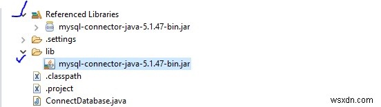 แก้ไขข้อผิดพลาดในการเชื่อมต่อในการเชื่อมต่อ Java MySQL สำหรับตัวเชื่อมต่อที่จะตั้งค่าเป็นพา ธ คลาส? 