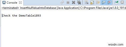 แอปพลิเคชัน Java เพื่อแทรกค่า Null ลงในฐานข้อมูล MySQL? 
