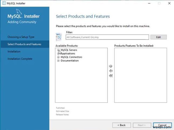 การติดตั้ง MySQL บน Microsoft Windows 