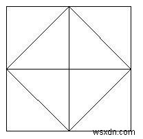 พื้นที่สี่เหลี่ยมที่เกิดจากการรวมจุดกึ่งกลางซ้ำๆ ใน C? 