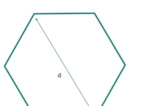 C โปรแกรมสำหรับพื้นที่ของรูปหกเหลี่ยมที่มีความยาวแนวทแยงที่กำหนด? 