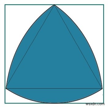 สามเหลี่ยม Reuleaux ที่ใหญ่ที่สุดใน A Square? 