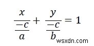 พื้นที่ของสามเหลี่ยมที่เกิดจากแกนของพิกัดและเส้นตรงที่กำหนด? 