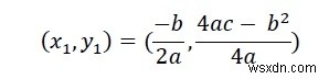 โปรแกรม C/C++ สำหรับค้นหาจุดยอด จุดโฟกัส และไดเรกทริกซ์ของพาราโบลา? 