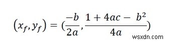 โปรแกรม C/C++ สำหรับค้นหาจุดยอด จุดโฟกัส และไดเรกทริกซ์ของพาราโบลา? 