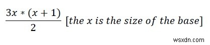 โปรแกรม C/C++ สำหรับหมายเลขไม้ขีดไฟสามเหลี่ยม? 