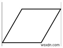 โปรแกรมหาเส้นรอบวงของรูปสี่เหลี่ยมขนมเปียกปูนโดยใช้เส้นทแยงมุม 