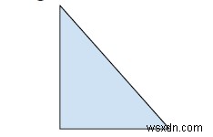 หาขนาดของสามเหลี่ยมมุมฉากใน C++ 