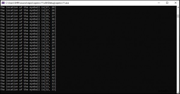 จะตรวจจับและติดตามการเคลื่อนไหวของลูกตาใน OpenCV โดยใช้ C ++ ได้อย่างไร 