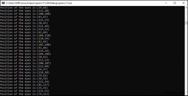 จะติดตามตาใน OpenCV โดยใช้ C ++ ได้อย่างไร 