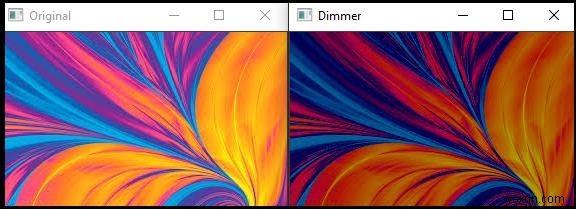 จะลดความสว่างของรูปภาพใน OpenCV โดยใช้ C ++ ได้อย่างไร 