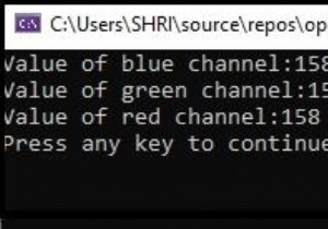 จะรับค่าของพิกเซลเฉพาะใน OpenCV โดยใช้ C ++ ได้อย่างไร 