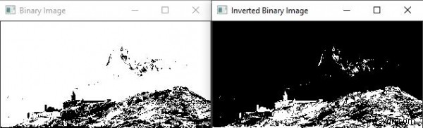 จะกลับภาพไบนารีใน OpenCV โดยใช้ C ++ ได้อย่างไร 