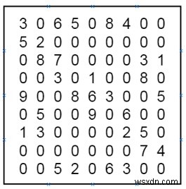 Sudoku Solver ใน C ++ 