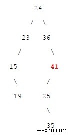 องค์ประกอบสูงสุดระหว่างสองโหนดของ BST ใน C++ 