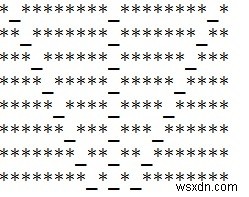 โปรแกรม C++ สำหรับการพิมพ์รูปแบบใบหน้า Expressionless 