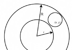 ตรวจสอบว่าวงกลมที่กำหนดอยู่ภายในวงแหวนที่เกิดจากวงกลมสองวงใน C++ . หรือไม่ 