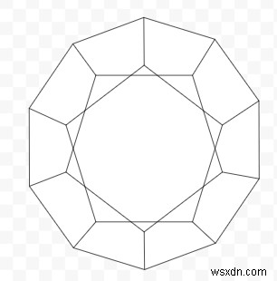 โปรแกรมสำหรับพื้นที่ผิวของ Dodecahedron ใน C++ 