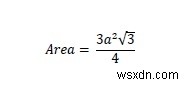 พื้นที่ของสามเหลี่ยมที่ใหญ่ที่สุดที่จารึกไว้ในรูปหกเหลี่ยมใน C++ 