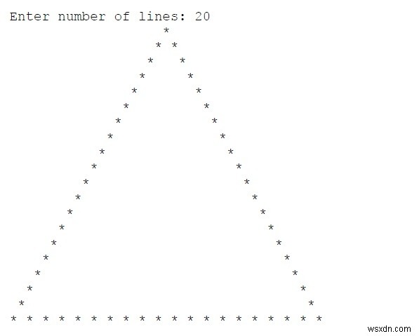 โปรแกรมพิมพ์พีระมิดกลวงและลายเพชรในภาษา C++ 