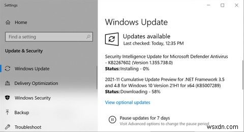 วิธีจัดการ Windows Update ใน Windows 10 