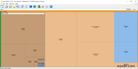 เพิ่มพื้นที่ว่างในไดรฟ์อย่างรวดเร็วด้วยการแสดงไฟล์ของคุณด้วย SpaceSniffer 