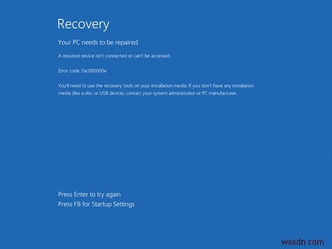 วิธีแก้ไขรหัสข้อผิดพลาดของ Windows 10 0xc00000e 