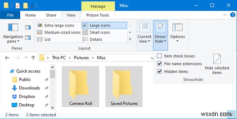วิธีลบโฟลเดอร์ม้วนฟิล์มและรูปภาพที่บันทึกไว้ใน Windows 10 