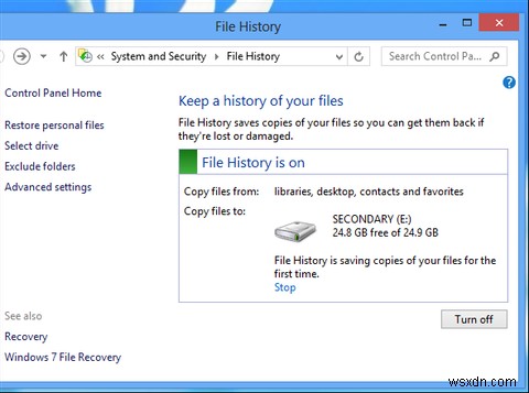 คุณรู้หรือไม่ว่า Windows 8 มีการสำรองข้อมูล Time Machine ในตัว? 