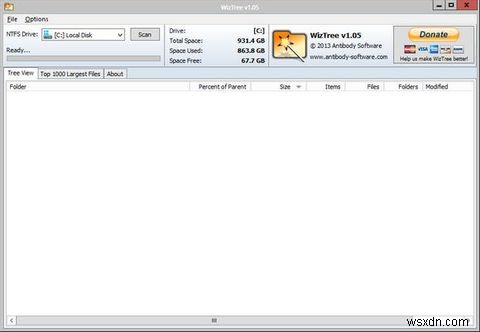 WizTree สามารถช่วยคุณค้นหาพื้นที่ว่างในดิสก์ของคุณ [Windows] 
