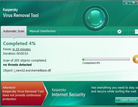 ตรวจสอบพีซีของคุณอย่างรวดเร็วและฟรีด้วยเครื่องมือกำจัดไวรัส Kaspersky 