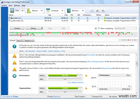 เพิ่มประสิทธิภาพดิสก์ของคุณด้วย Auslogics Disk Defrag Pro [แจกฟรี] 