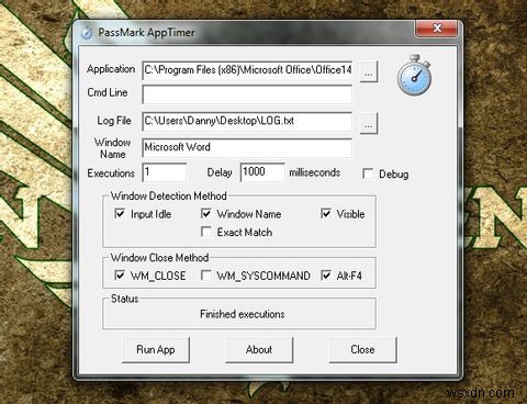 AppTimer:รับเวลาเริ่มต้นสำหรับวัตถุประสงค์การเปรียบเทียบ [Windows] 