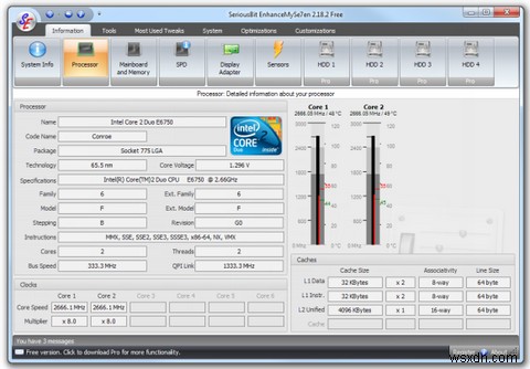 ปรับแต่ง Windows 7 และเรียนรู้เพิ่มเติมเกี่ยวกับคอมพิวเตอร์ของคุณด้วย EnhanceMySe7en 